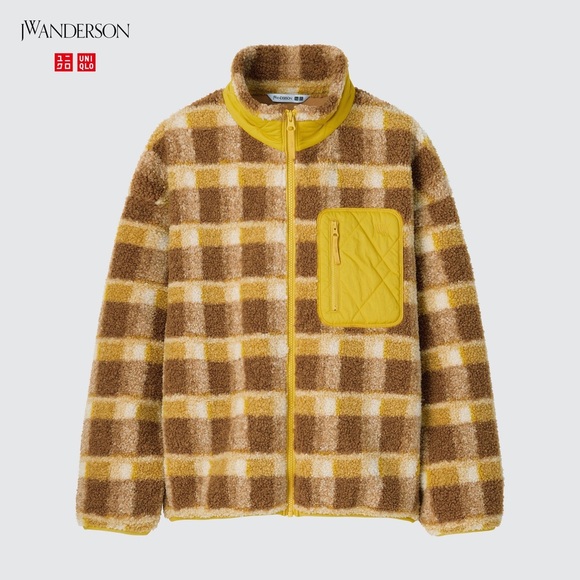 Uniqlo x J.W. Anderson Windproof Fleece Jacket featuring a signature check Large - Picture 3 of 11